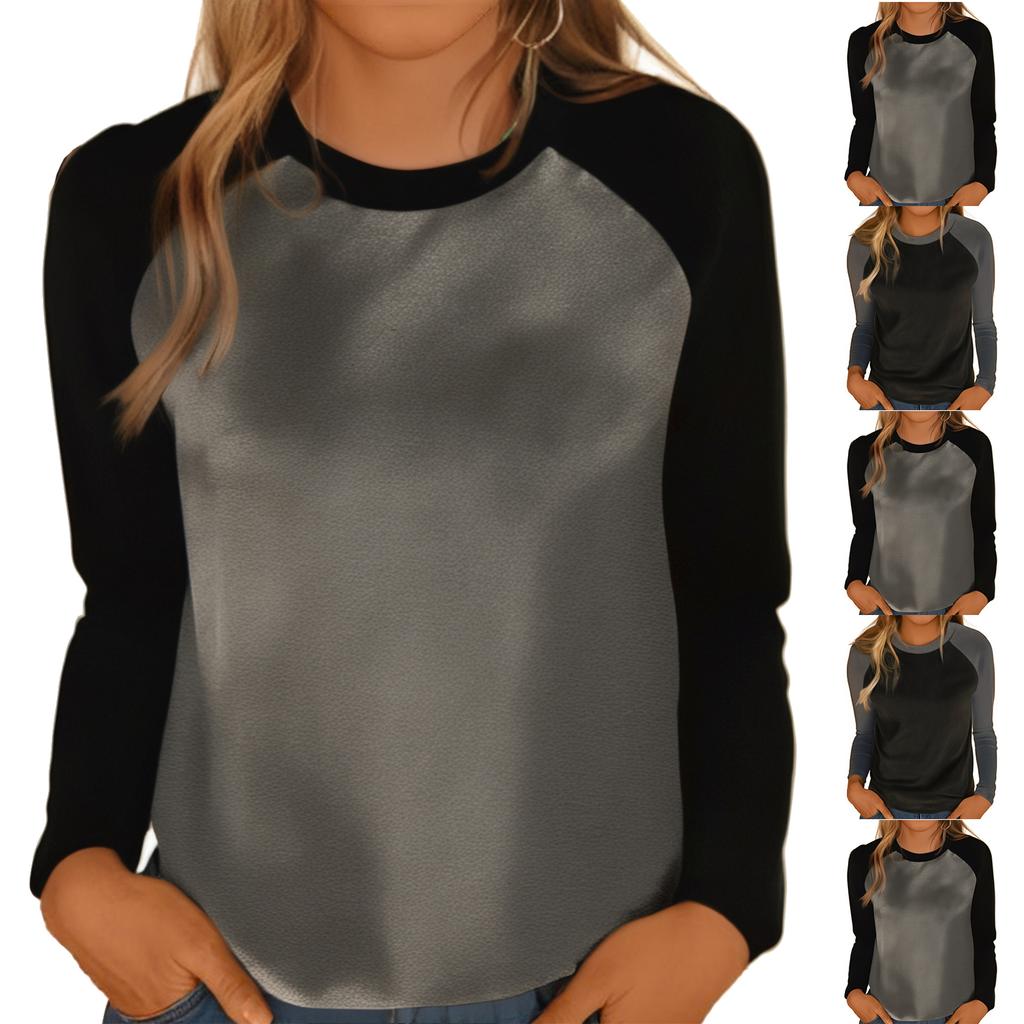 Ladies' Loose Comfortable Casual Fashionable And Warm Underwear With Seamless  Round Neck And Thick Velvet Long Sleeves Top