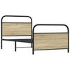Bed Frame without Mattress 100 x 190 cm Sonoma Oak Wood Based Material