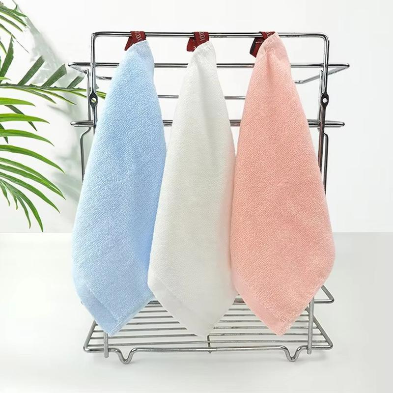 10pcs/lot 20x20cm 20g Small Square Towels Baby Children Towel Wash Face Towel for Kindergarten Kids Customer Logo 3 Colors
