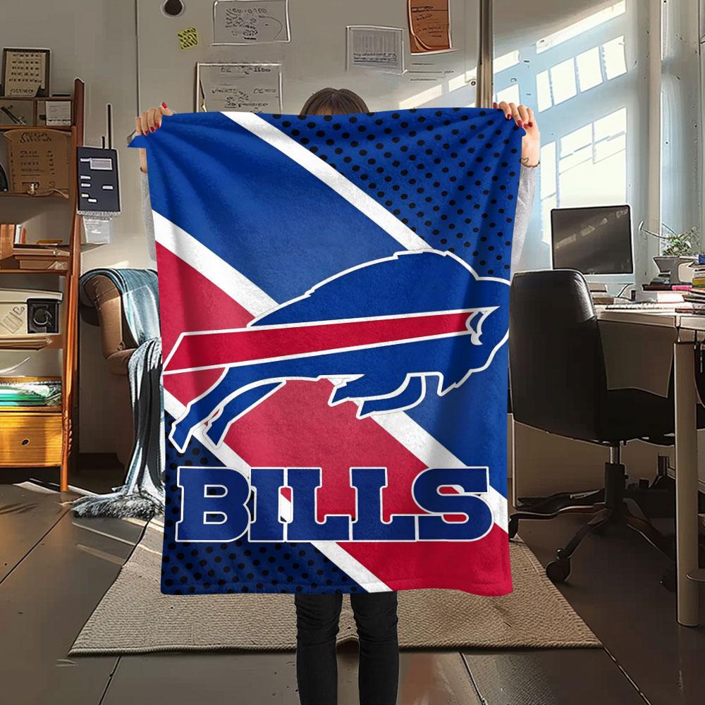 Buffalo Bills Bedruckte Flanelldecke, weicher Überwurf für Schlafzimmer Sofa, waschbar, Fanartikel, tolles Geschenk.