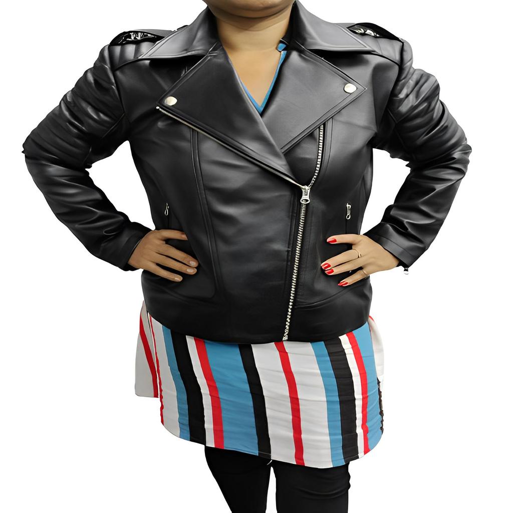 Noora Lambskin Women's Black Learther Jacket |  Zipper Leather Jacket | Stylish Fashion Jacket | Biker Jacket | Genuine Leather Jacket