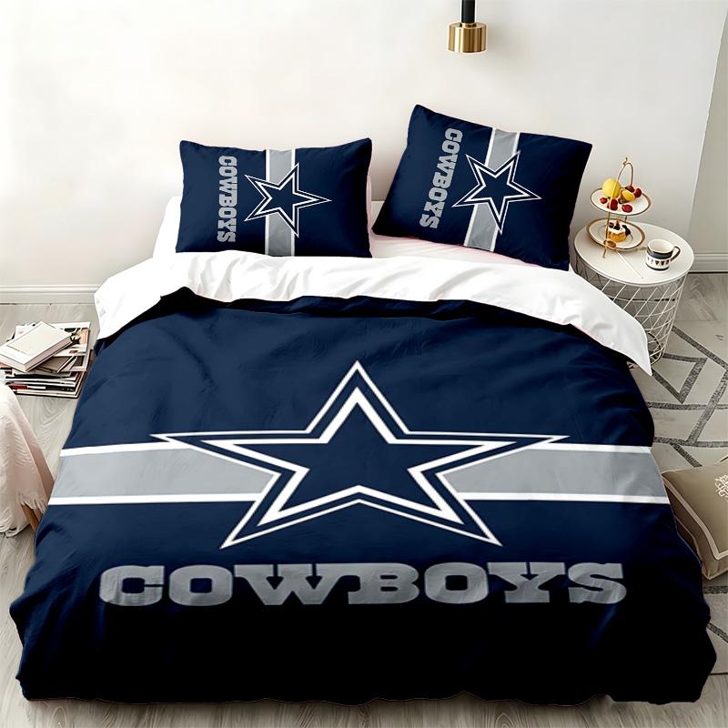 Dallas Cowboys 3pc set Perfect for bedroom use Comfortable bedding set includes a duvet cover and two pillowcases Ideal birthday or Christmas gift