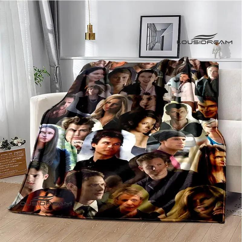 The Vampire Diaries Damon salvatore Blanket Flange Warm blanket Home travel blanket bed linings blankets for beds birthday gift