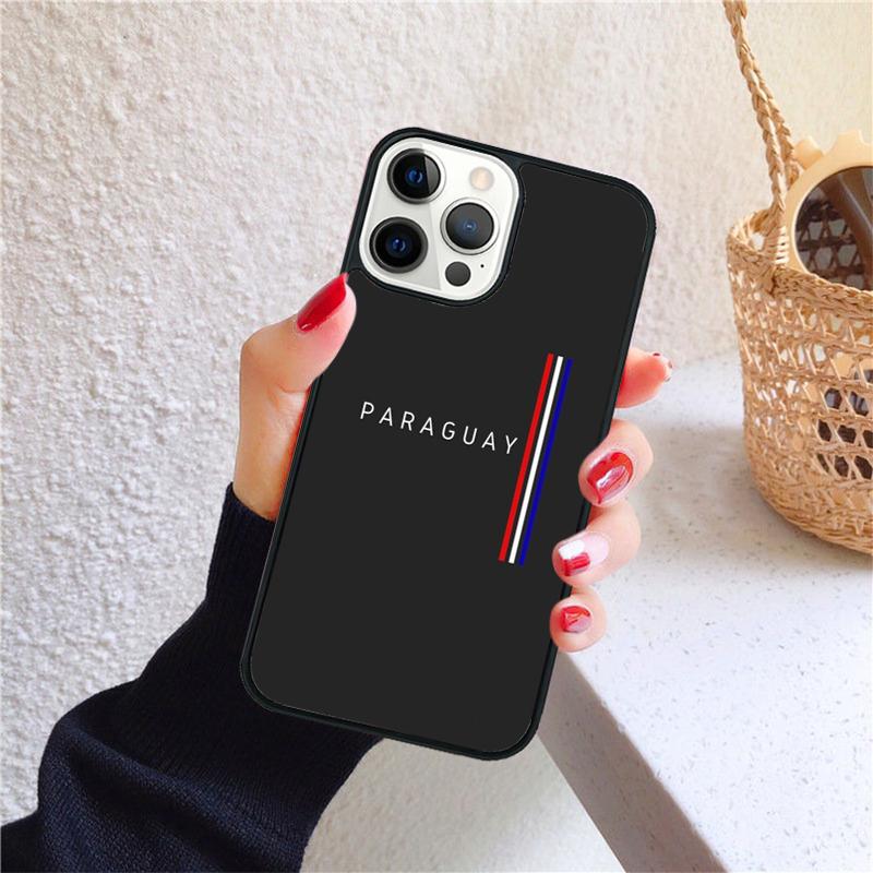 Paraguay Flag Phone Case for iPhone 17 Air 16 15 14 12 13 PLUS 11 PRO MAX Back Cover Fundas Shell