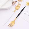6Pcs Mini Fork Set For Fruit Cake Snack Stainless Steel Tea Fruit Fork Set Dessert Fork White Gold Small Salad Fork Dinnerware