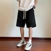 Summer Men's Sports Shorts Straight Loose Five-point Shorts Drawstring Solid Color Casual Shorts