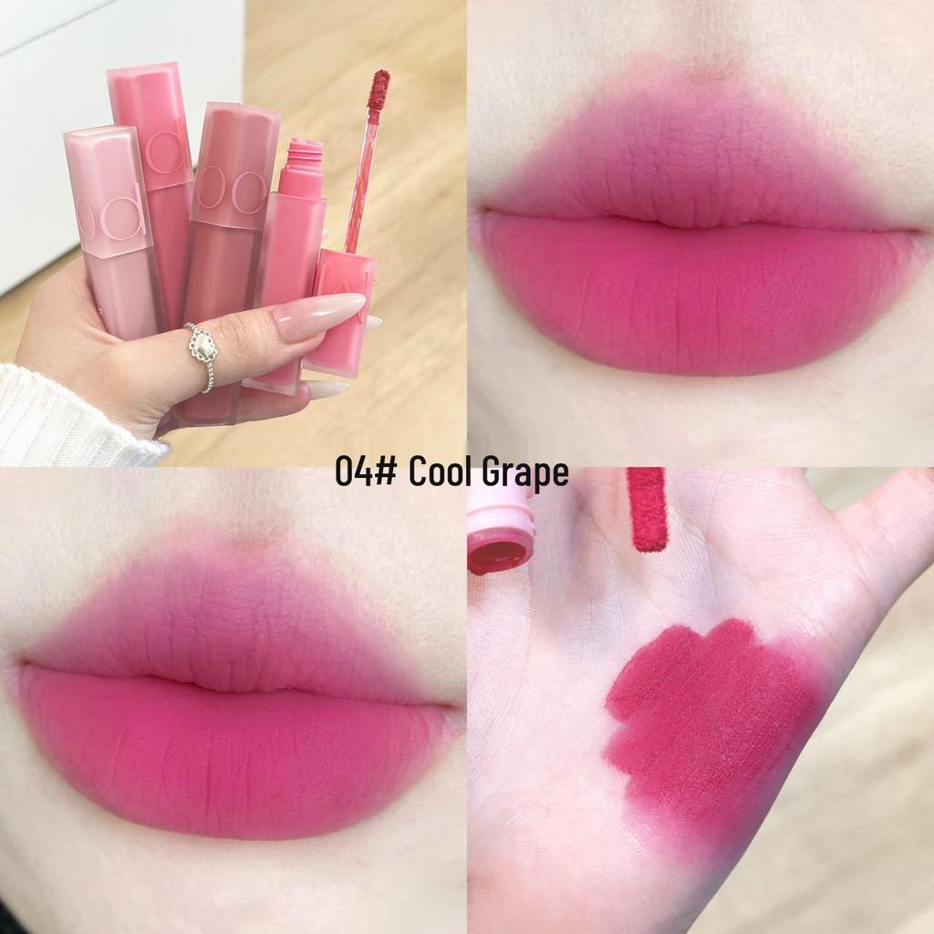 KeKeMood Mist Gummy Matte Velvet Lip Glaze - Long-lasting, Lightweight, Natural Korean Style Lipstick.