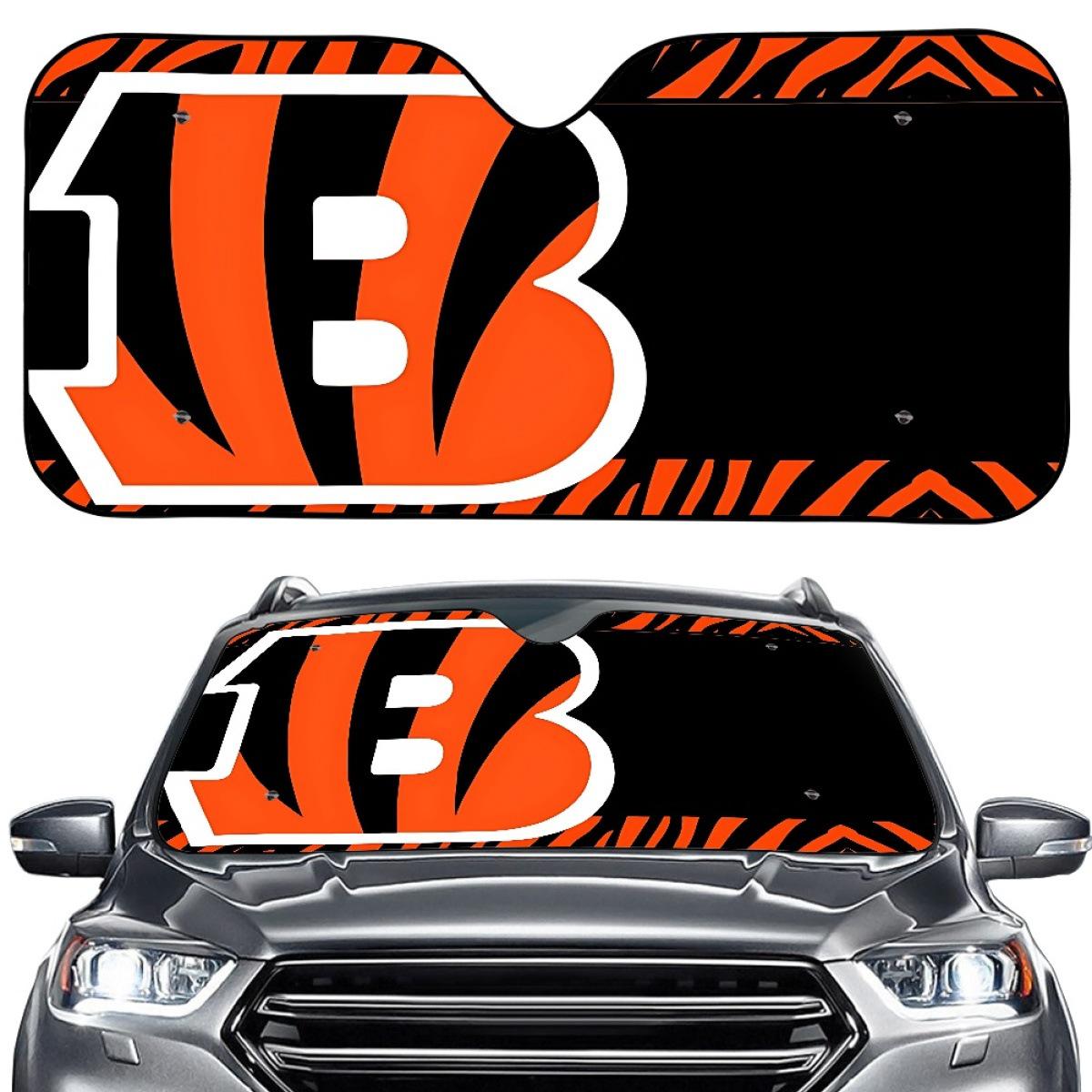

Cincinnati Bengals Aluminum Foil Car Sunshade: Front Windshield Heat Insulation Block