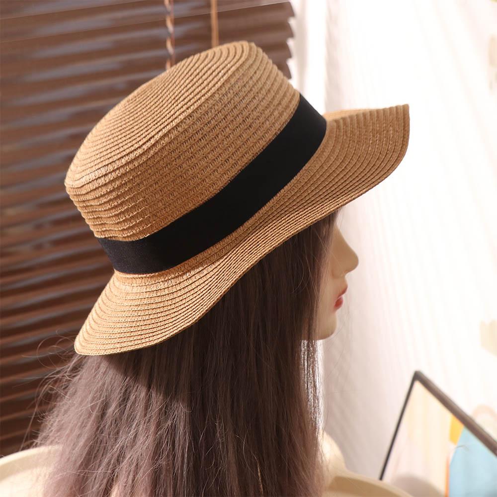 Sunshade Flat Tops Cap French Style Sun Hat Ins Straw Hat Men and Women