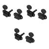 6 Stück Saiten-Stimmwirbel 3L3R Hochfeste Metall-Mechaniken für E-Gitarre Schwarz