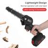 6 Inch 88V 1200W Mustool Cordless Electric Chain Saw Single Hand with 7500mAh Battery for 18V Battery