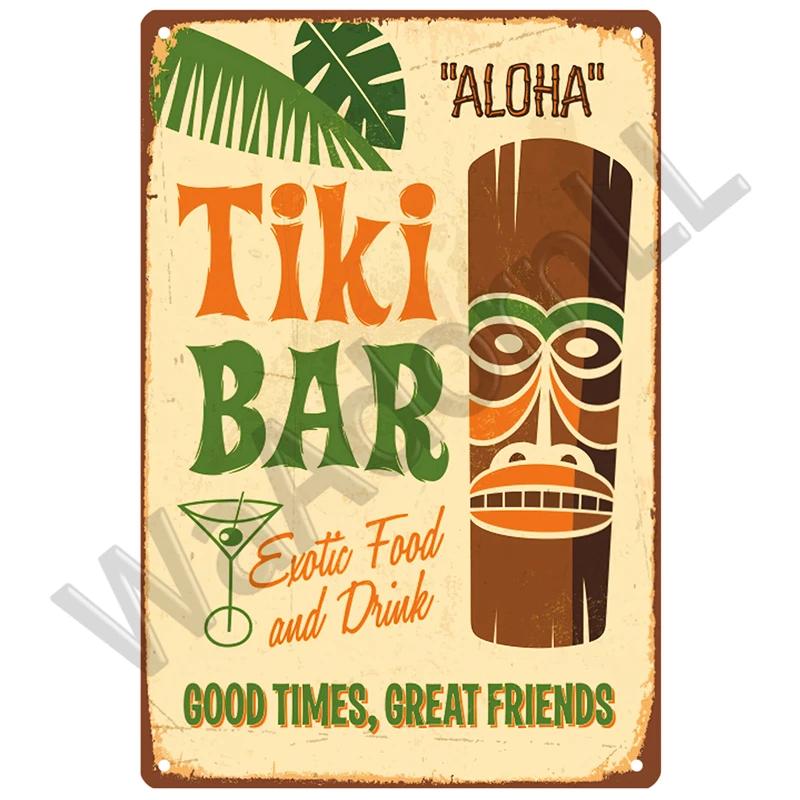 Beach Tin Sign Plaque Metal Summer Sign Metal Plate Wall Decor For Beach Bar House Surf Club Decorative Iron Painting Poster