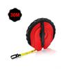 WISEUP 30/50M Fiberglass Tape Measure Double Face Printing Clad Measuring Tape Hand Cranked Tape Measure for Building Surveying