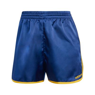 Satin Comfort Elastic Waistband Sprinter Shorts Women Bottoms Navy IX3545