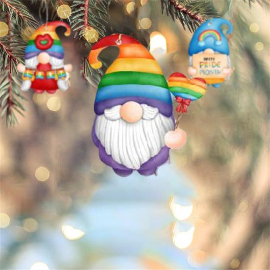 

12 шт. уникальные невыцветающие экологически чистые подвесные украшения в виде гнома яркий цвет безликий домашний декор