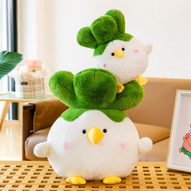 New Cabbage Chicken Doll Plush Toy Cute Creative Dish Chick Doll Girl Sleeping Pillow Gift