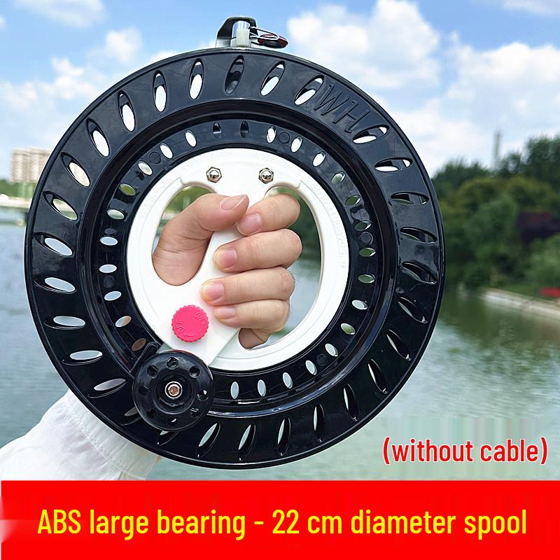 

Large Bearing Sea Fishing Reel with Hand Crank and Line Spool for Boat and Kite Fishing