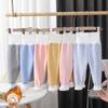 Kids' Fleece-Lined High-Waisted Pants: Warm Autumn/Winter Pajamas for Boys & Girls