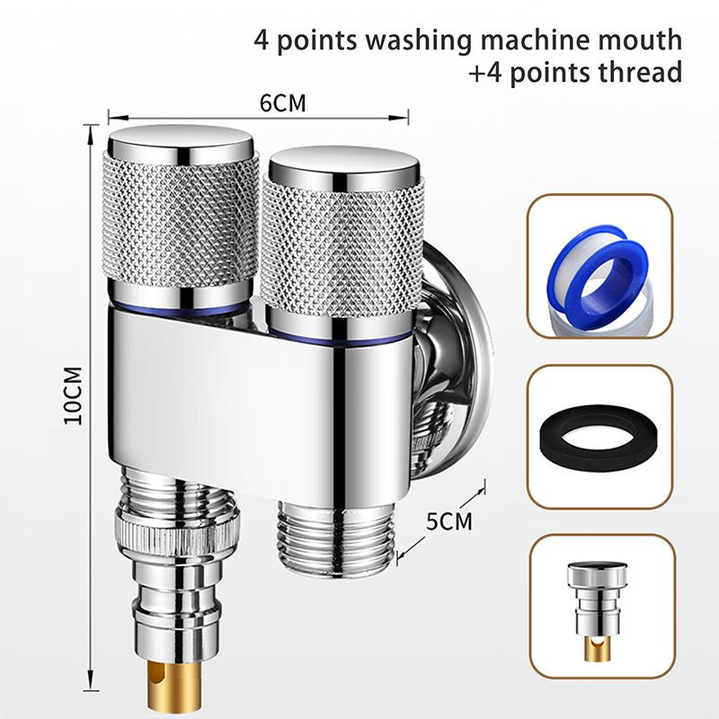 1 Satz Spezial Schnalle Wasserdüsenanschluss Trommel Automatisch 4 Punkte Vollkupfer Waschmaschinenhahn Automatisches Wasserventil