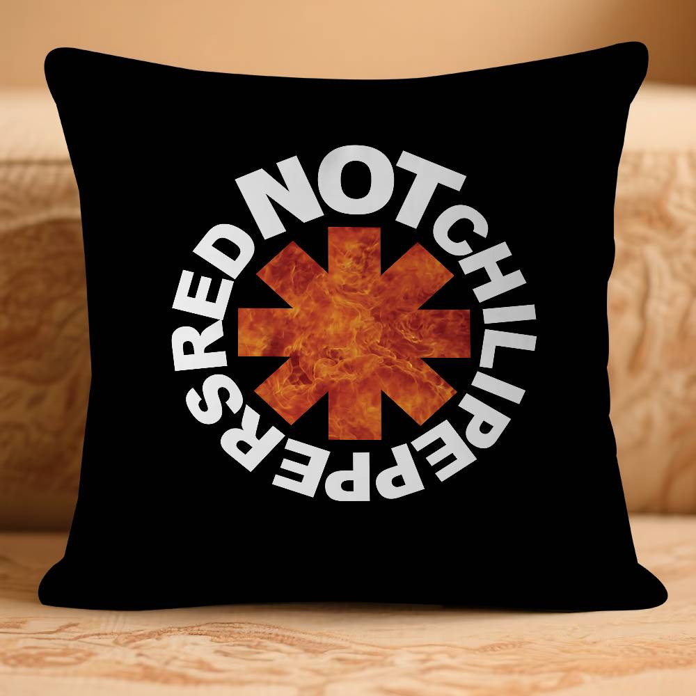 Band Red Hot Chili P-Peppers Pillow Covers Cartoon Sofa Decorative Home Double-sided Printing Short Plush Cute Cushion Cover