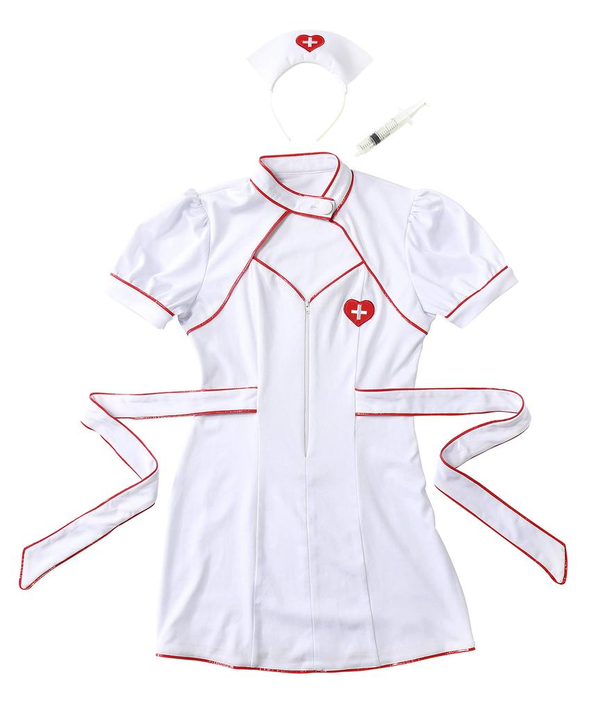 Clearstone GLOWHOLIC Cosplay Zip Up Nurse S White Women's