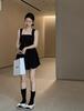 Elegant White Summer Suspender Dress - Sexy, Slimming, Puffy Princess Style for Petite Women