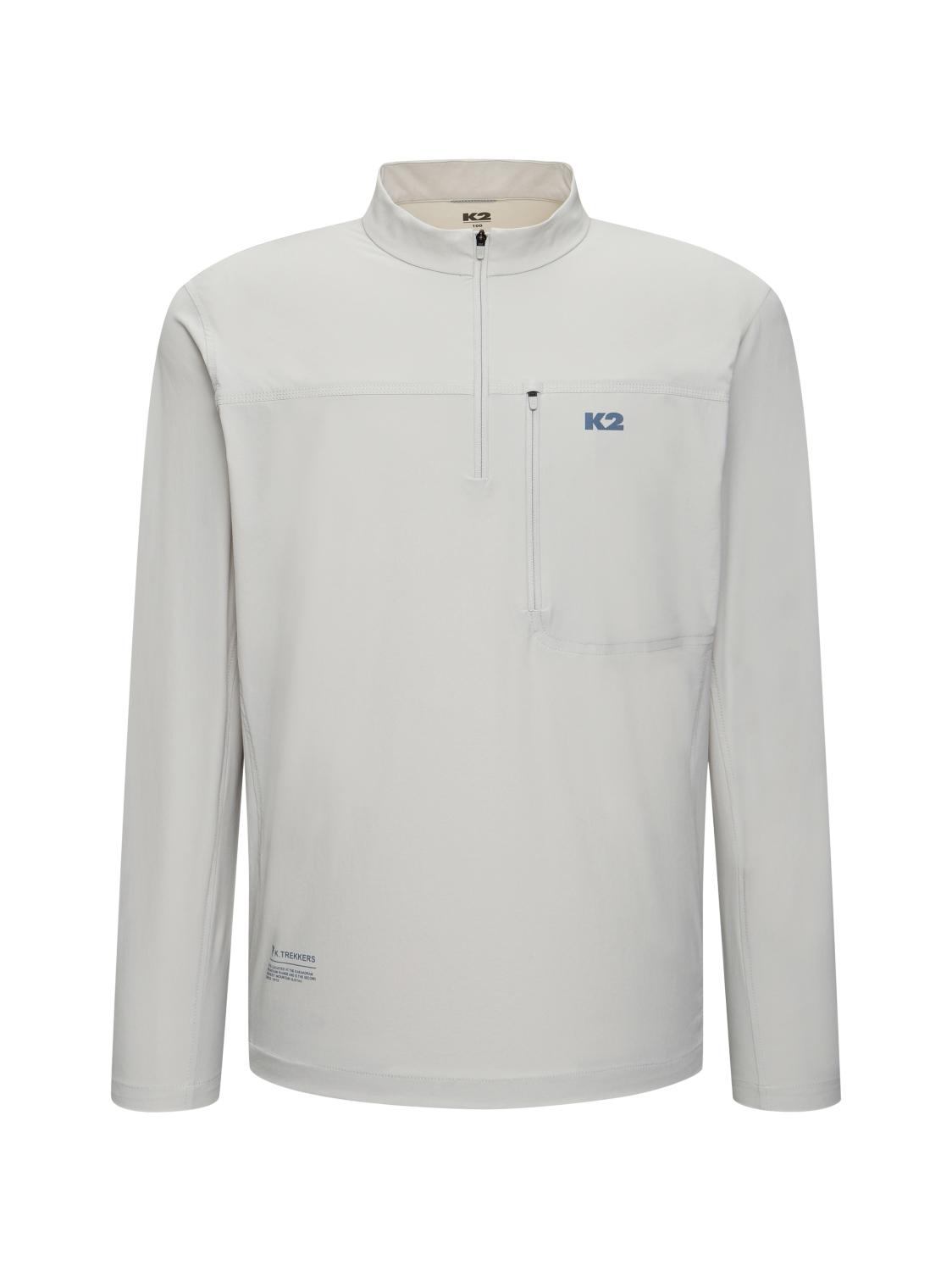 K2 Ktr Rock Woven Zip-Up T-Shirt_Жемчужно-серый Pearl Grey/04(95)