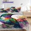Hummingbird Pattern Bedding Quilt Set Quilt Cover Pillowcase Home Decoration Birthday Gift (1 * duvet cover + 2 * pillowcase, without core)