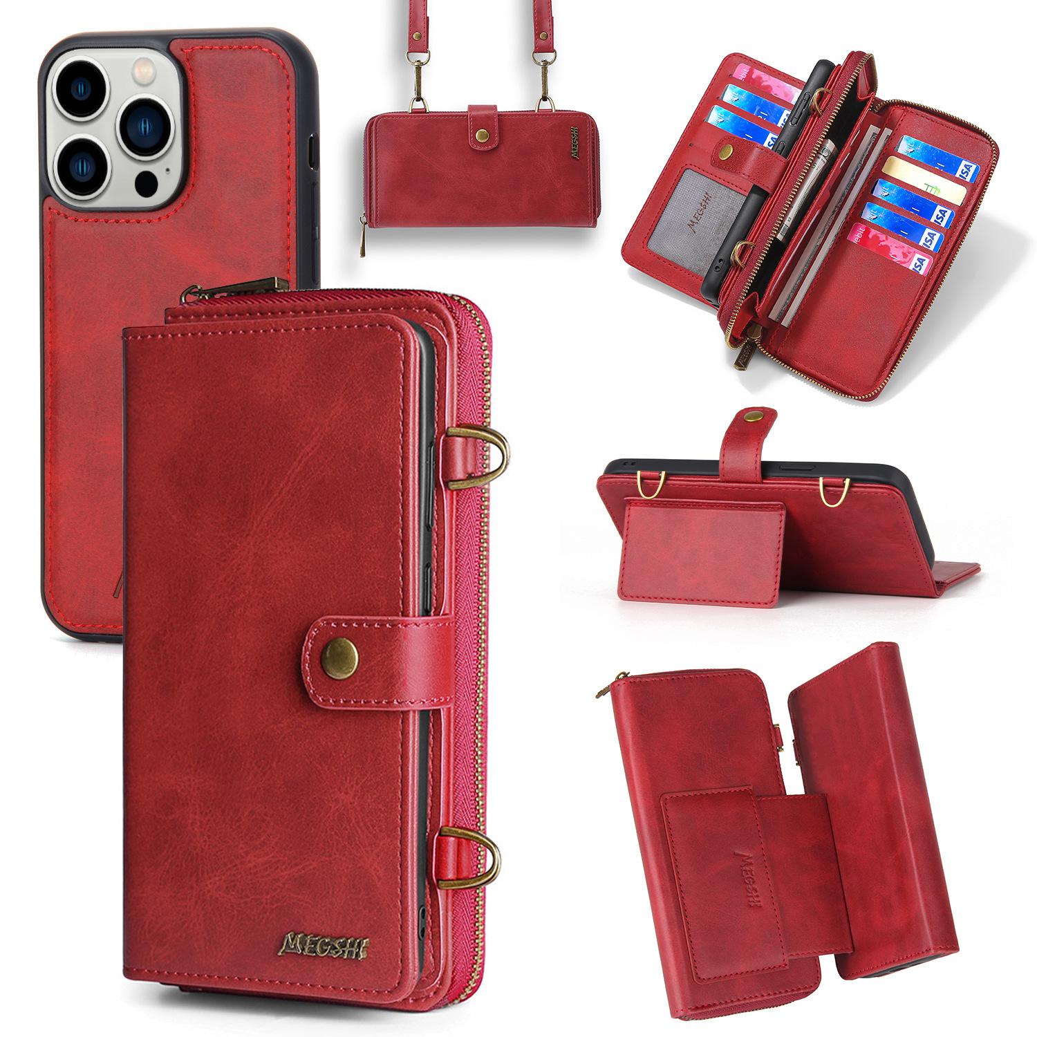 Megshi Wallet Pu Leather Filp Phone