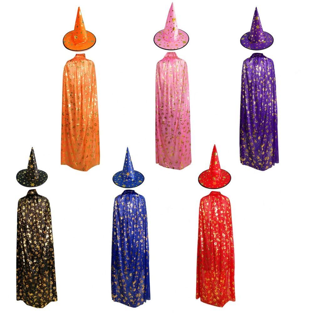 Cosplay Halloween Cape Cloak Witch Hat Casual Halloween Costume Cosplay Props  Hallowmas