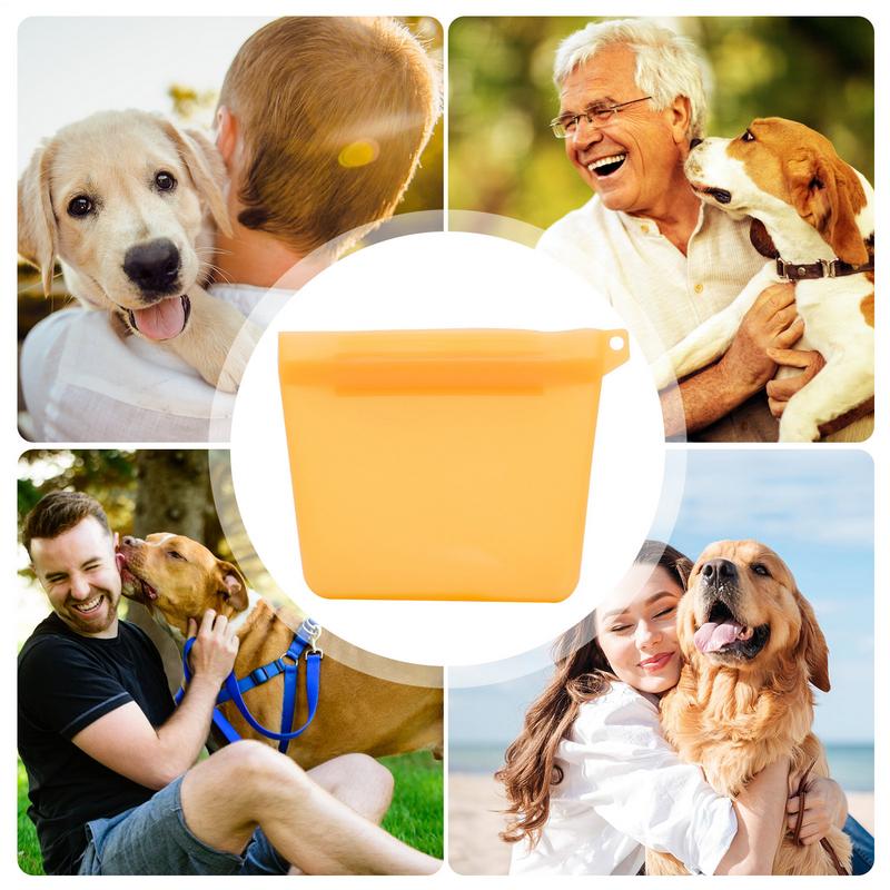 Silicone Dog Treat Bag Portable Dog Training Bag Outdoor Feeder for Training Pet Treat Bag Dog Treat Pouch Pet Supplies