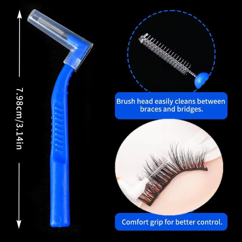 20Pcs 0.6-1.2Mm L Shape Interdental Brush With Box Orthodontic Dental Tool Teeth Cleaning Toothpick Oral Hygiene Dental Flosser