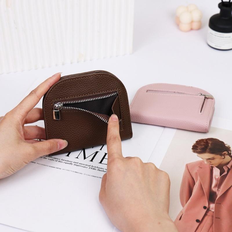 New Female Fashion Short Mini Wallets Good PU Leather Zipper Clutch Purse Multi-functional Small Wallet for Women Coin Card Bag