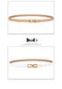 Women's Fashionable Genuine Leather Black Thin Belt for Skirt, Suit, Jeans - Versatile, Simple, Korean Style