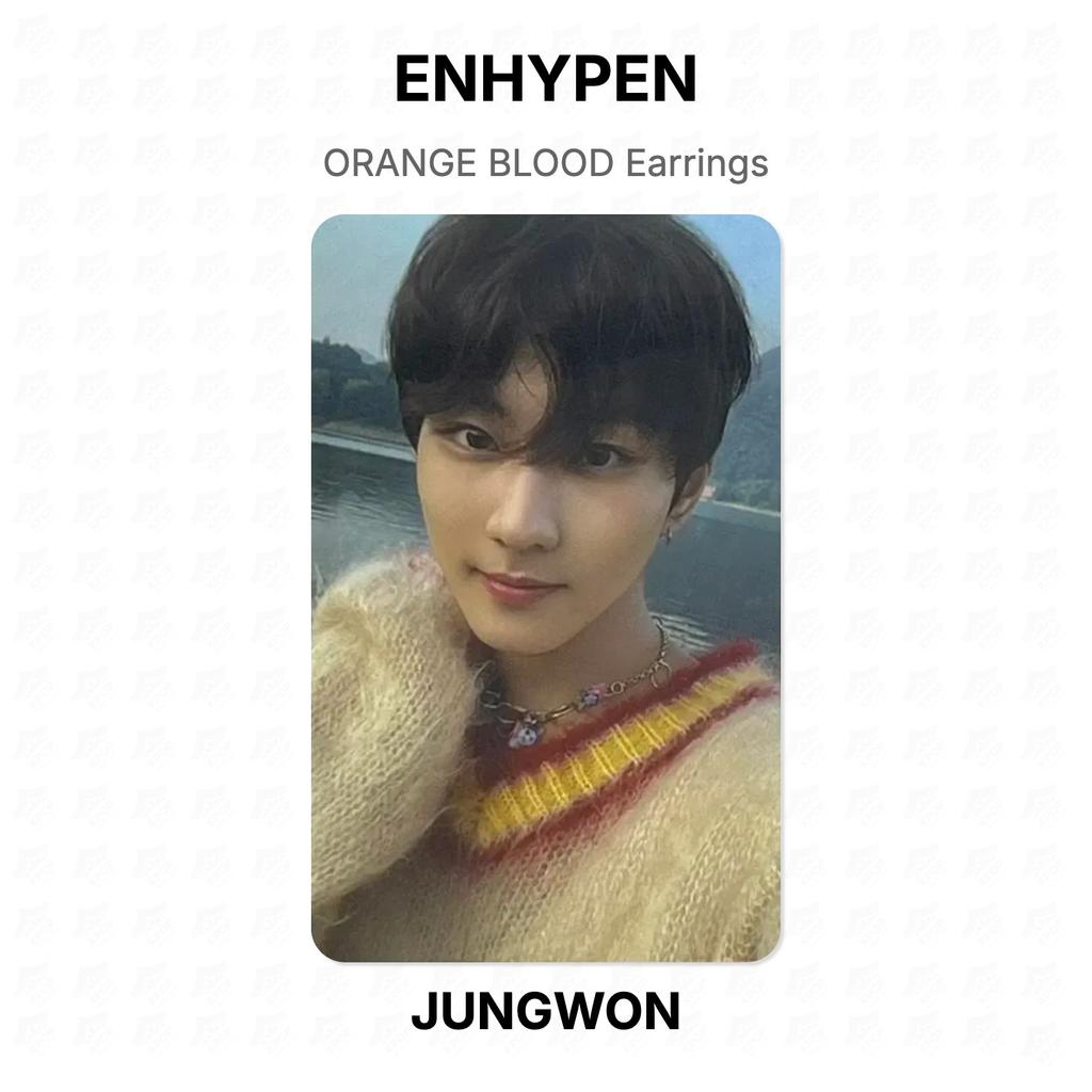 ENHYPEN Pendientes ORANGE BLOOD Fotocarte Oficial