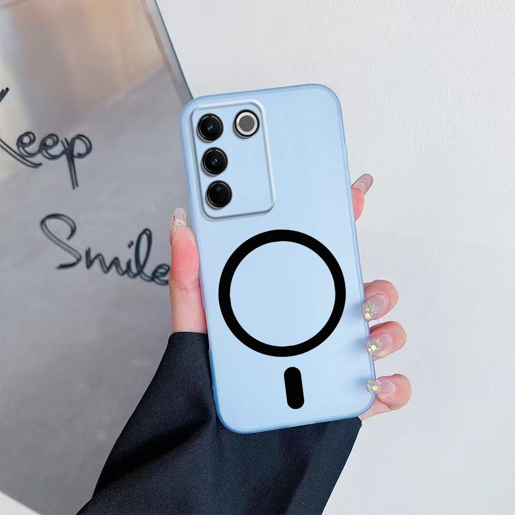 Case for Vivo V27 Pro,V27 Premium Magnetic Matte Phone Casing Protection Cover