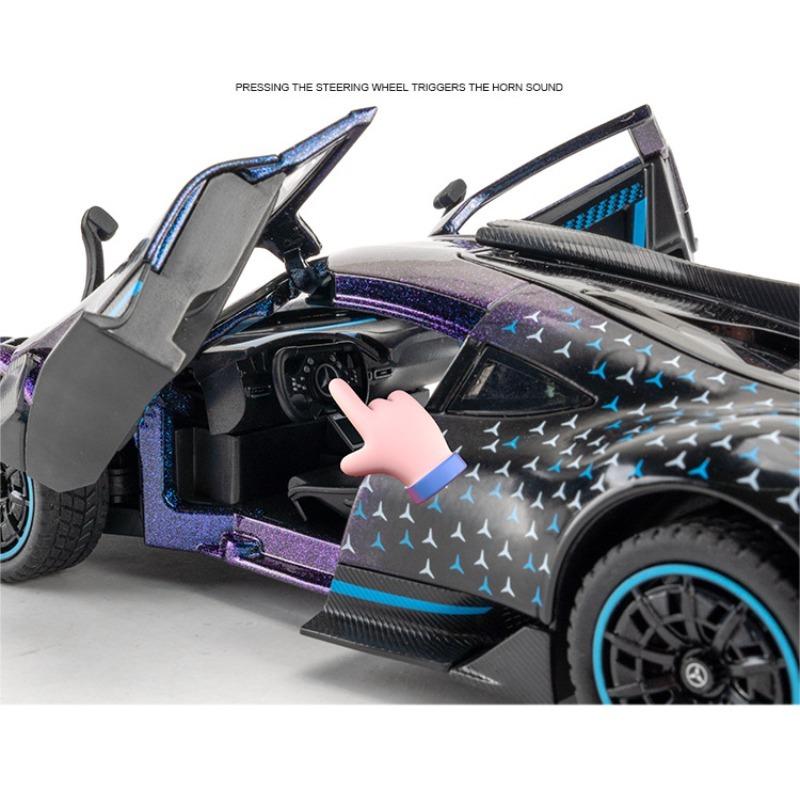 1/24 Mercedes Benz AMG ONE Diecast Model Car Toy Sound & Light Collectible Gift