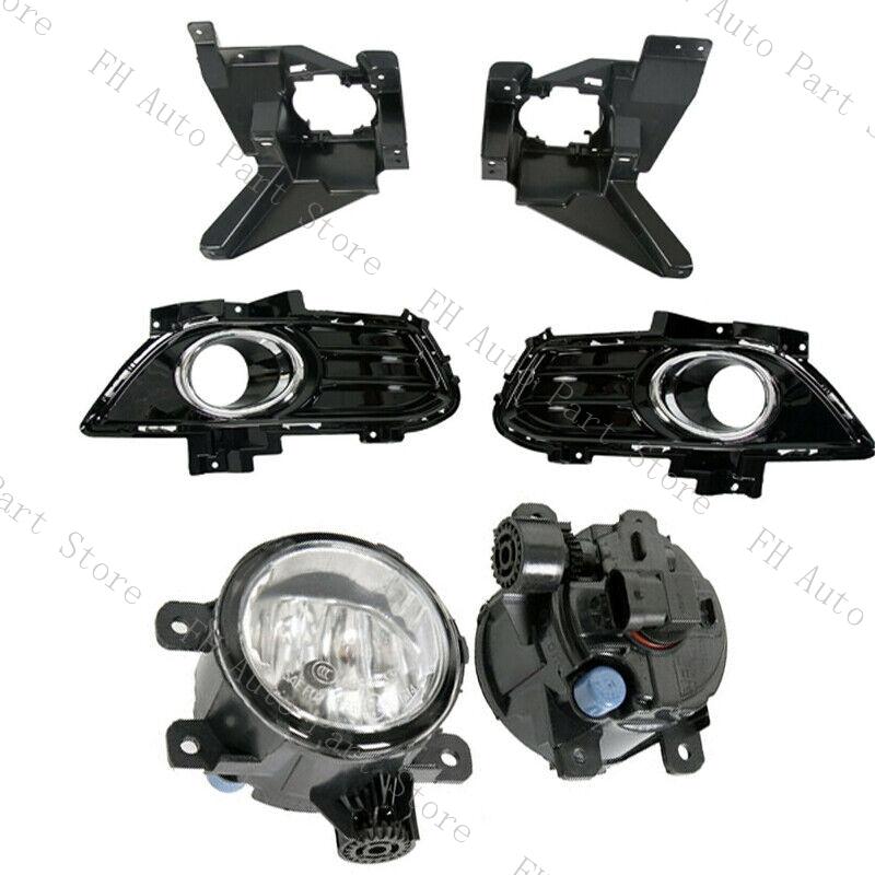 1Pair Front Bumper Fog Lamp Light Trim Cover Frame Bracket Lid Bezel Grille For Ford Fusion 2013 2014 2015 2016 Foglight Foglamp