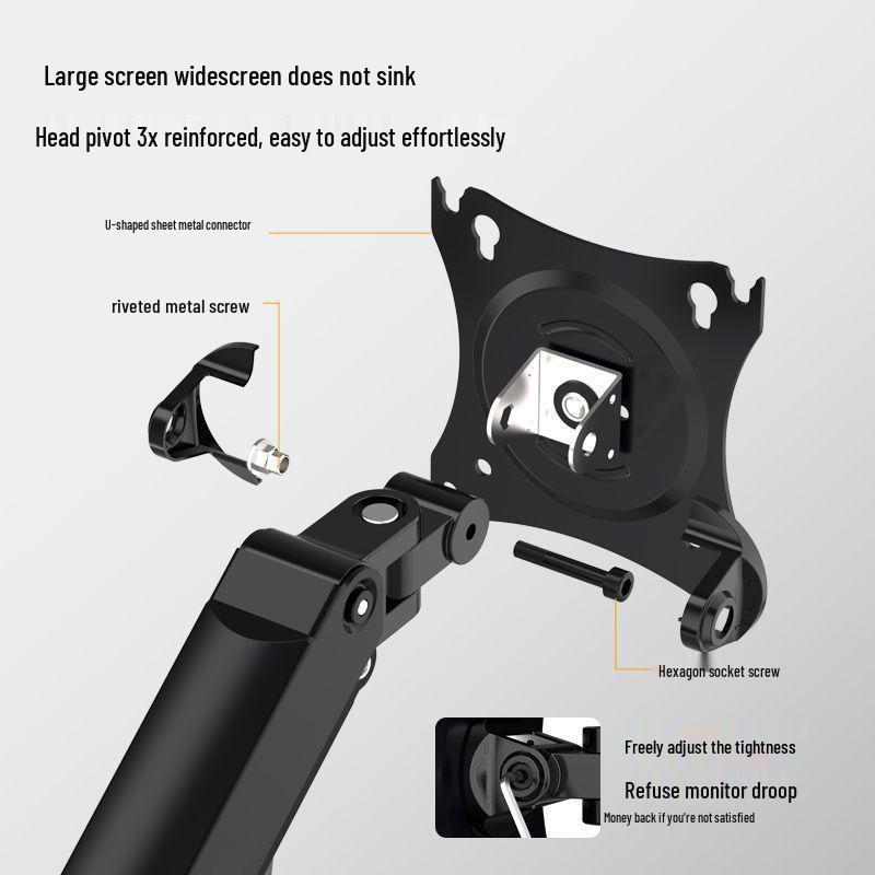 17-35 Inch Adjustable Gas Spring Monitor Stand with Rotating Arm