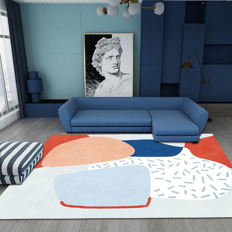 

Morandi Color Rug for Living Room Simple Bedroom Decorative Carpet Large Area Rugs Children s Room Carpets Non-slip Floor Mat 80*120cm