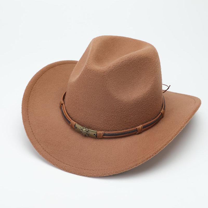 Tibetan Western Cowboy Hat Ethnic Style Travel Riding Hat Jazz Hat Casual Retro Ethnic Style Top Hat Tide