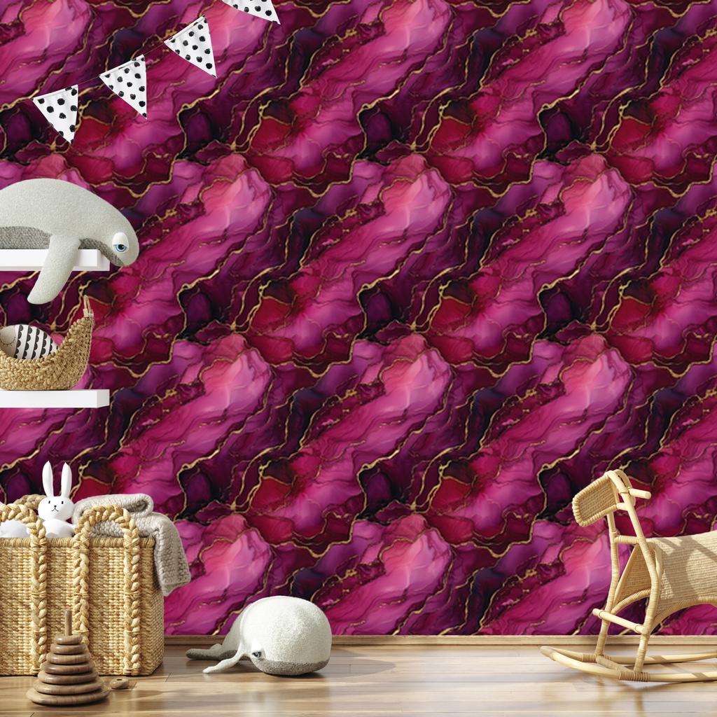 Ink wallpaper burgundy, purple, pink and burgundy 50x1000