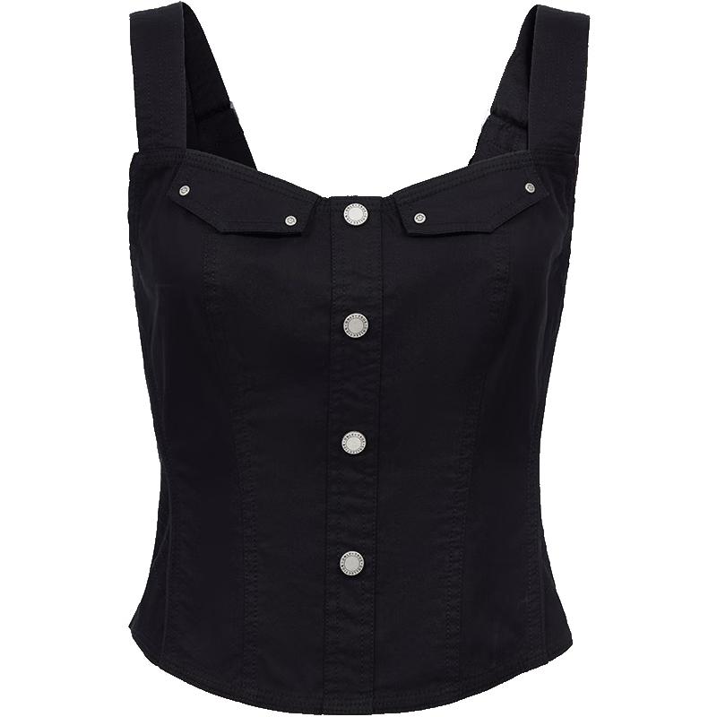 ONLY Women s Slimming Square Neck Camisole Top M