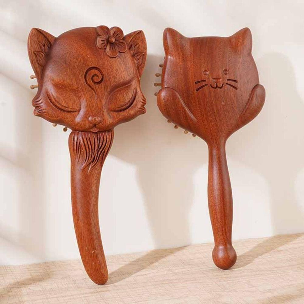 Portable Air Bag Sandalwood Comb Animal Shape Comb Brush Fashion Massage Comb Women