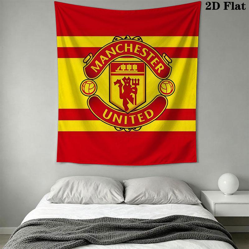 Man Utd D Wall Hanging Printed Fabric Blanket Decorative Tapestries for Bedroom Living Room Home Decor