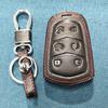 Durable New Leather Key Cover Chain Fob Case For Cadillac Escalade 2015-2018