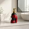 200ml Dispensing Bottle, Smooth Foaming Artistic Black Red Design Soap Bottle, Large Capacity Soap Dispenser for Bathroom Decor
