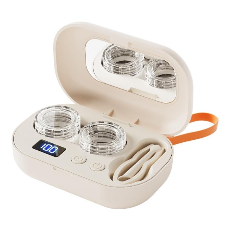 Portable USB Rechargeable Contact Lenses Cleaning Box That Removes Deposits Effectively Without Hand Rubbing