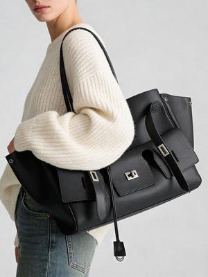 Stilvolle Damen-Tote-Bag mit großem Fassungsvermögen - Hochwertiges Gefühl & Schultertasche für Pendler