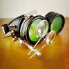 Retro Steampunk Glasses Halloween Cosplay Glasses Steampunk Goggles with Rivets for Carnivals Theme Party